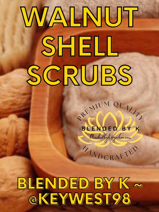 Hand Crafted Other - Walnut Shell Scrubs by Blended by K ~ 8 oz